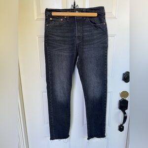 Levi’s Women’s Premium 501 Skinny Jeans - Faded Black 29x30
